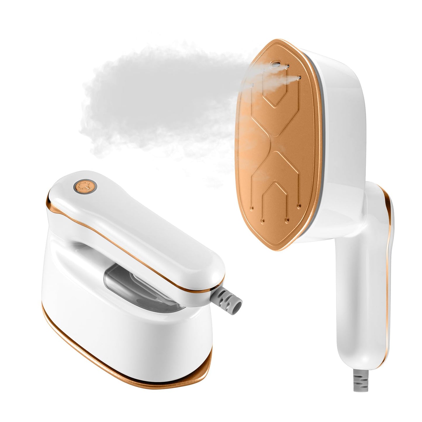 Unbbty Powerful 1100W Travel Clothes Steam Iron Lightweight Compact White NEW