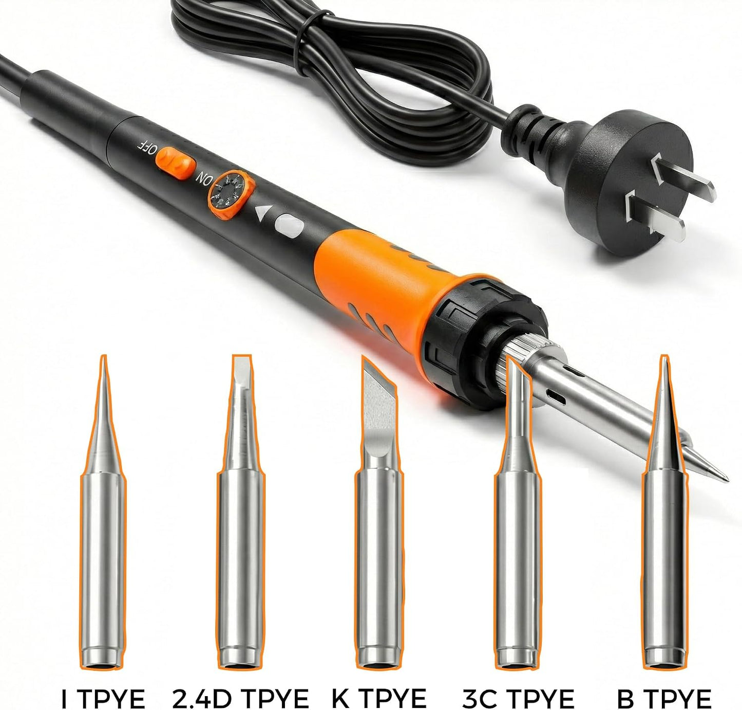 Auszivor 60W Adjustable Temperature Soldering Iron Kit Electronics Repair DEMO