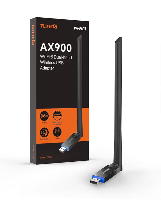 Tenda AX900 WiFi 6 Dual-Band USB Network Adapter for Desktop PC - Black DEMO