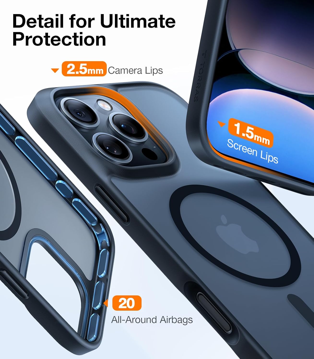 TORRAS Shockproof Basic Cases Military Grade Protective Case iPhone 16 Pro NEW