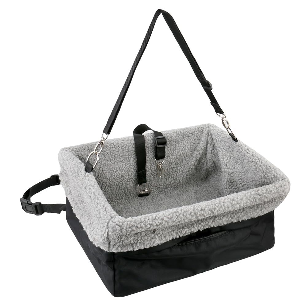 Devoted Doggy Deluxe Dog Booster Car Seat Padded Cushioning Black-Grey NEW