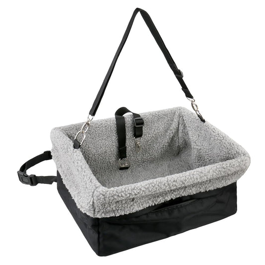 Devoted Doggy Deluxe Dog Booster Car Seat Padded Cushioning Black-Grey NEW
