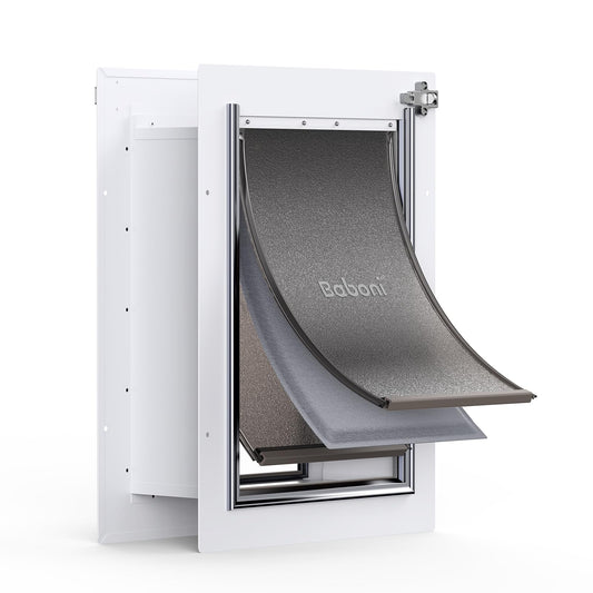 Baboni 3-Flap Doors Pet Door Medium Steel Frame Telescoping Tunnel DEMO