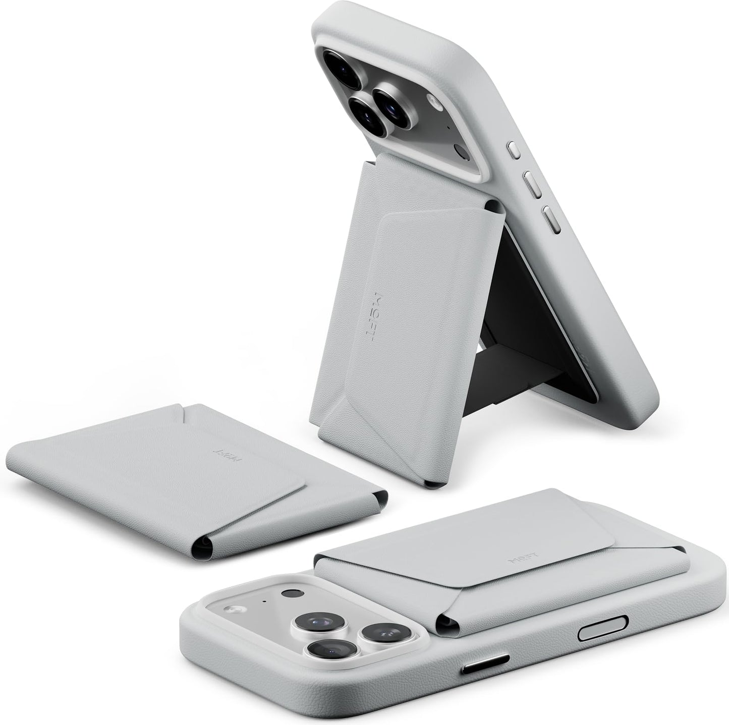 MOFT Magnetic Stands Phone Stand with 8-Card Holder Vegan Leather NEW