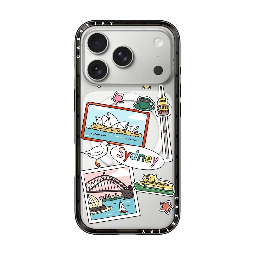 CASETiFY Compact Basic Cases iPhone 17 Pro Slim Sleek Sydney Stickers NEW
