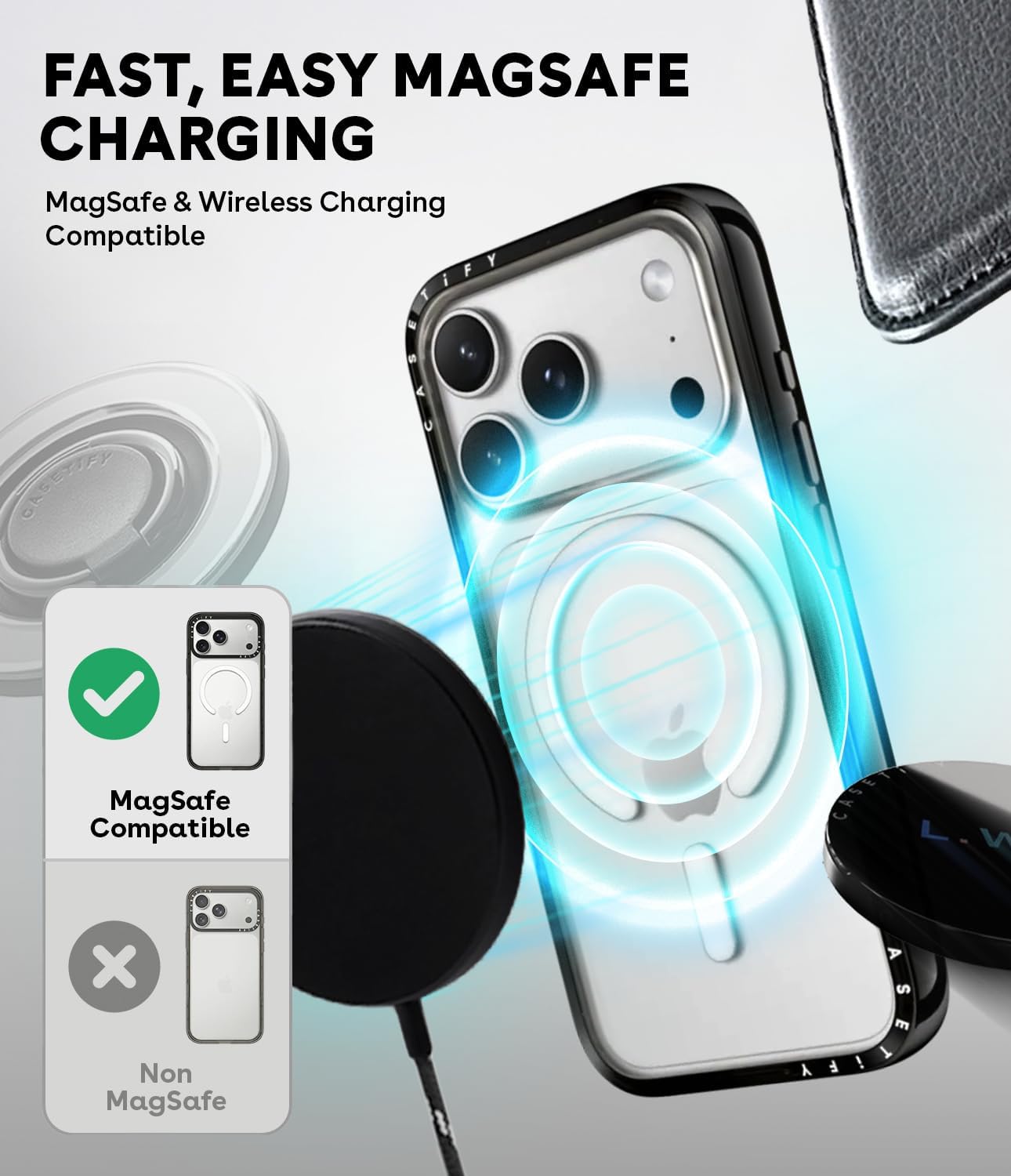 CASETiFY Compact Basic Cases iPhone 17 Pro Slim Sleek Sydney Stickers NEW