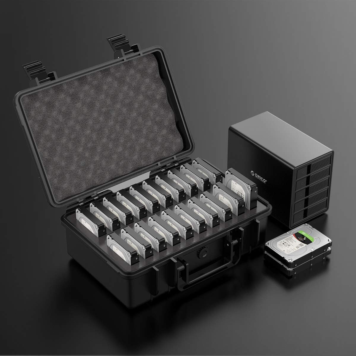 ORICO 20 Enclosures Bay Hard Drive Storage Case Protective Enclosure NEW