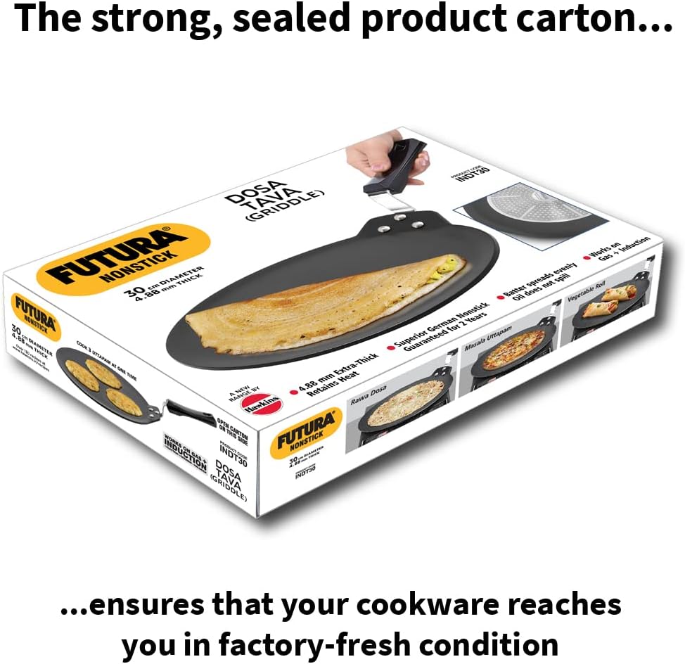 Futura Induction Compatible Non-Stick Dosa Tava Frying Pan 30cm Diameter DEMO