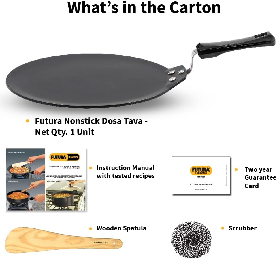 Futura Induction Compatible Non-Stick Dosa Tava Frying Pan 30cm Diameter DEMO