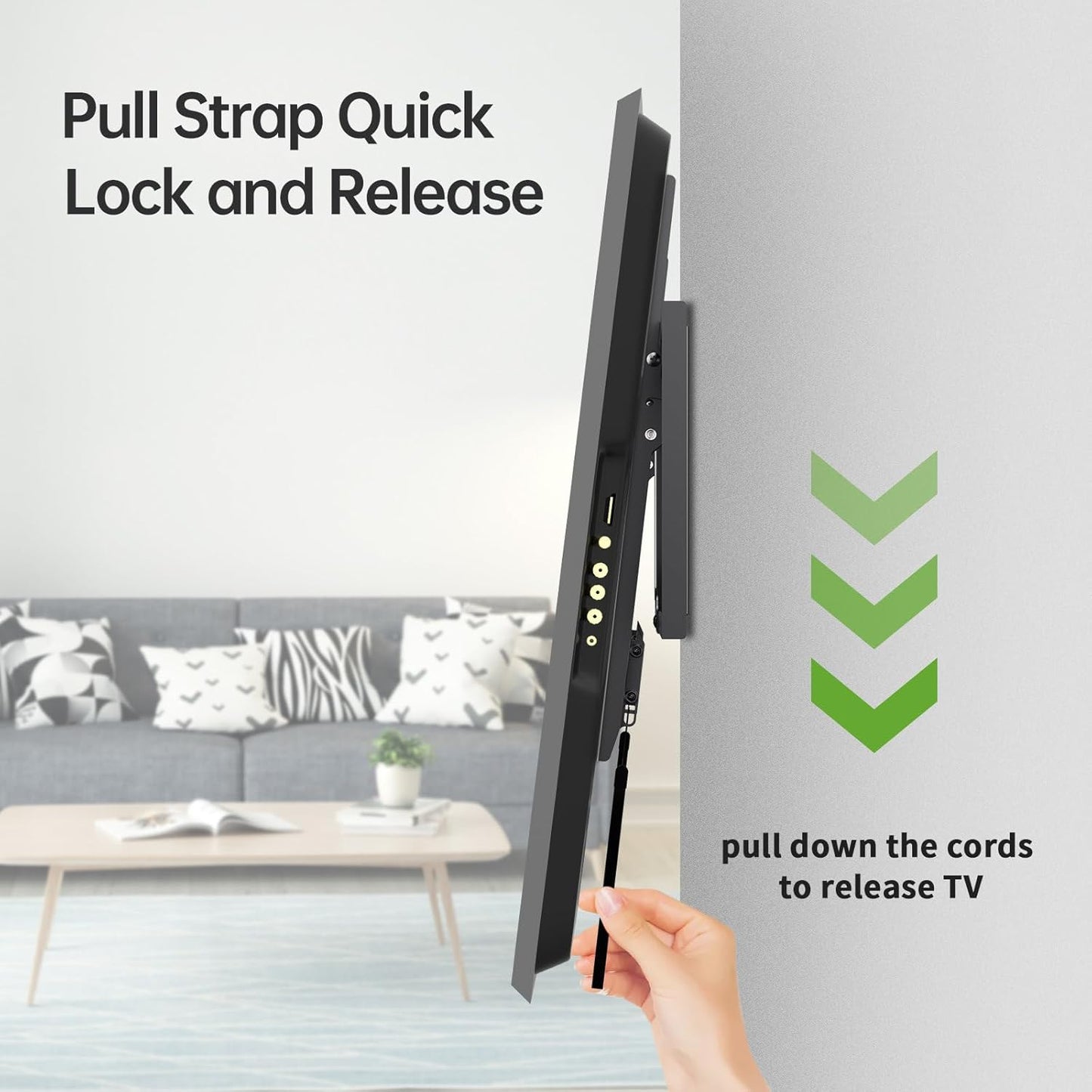 USX MOUNT Fixed TV Wall for 37-82 Inch TVs up to 132 Lbs, Black DEMO