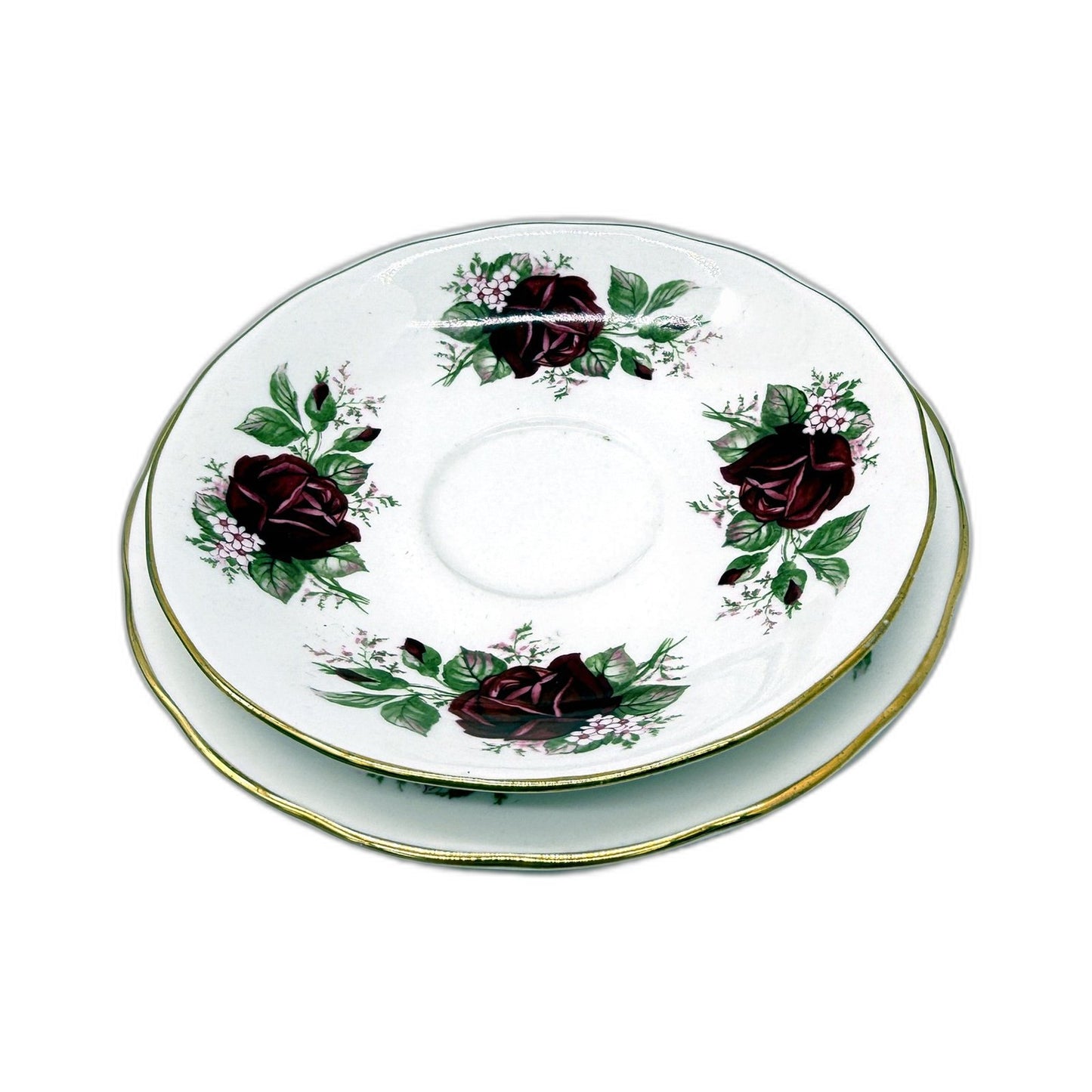 VINTAGE 10Piece Assorted Brands Floral Fine Bone China Saucer & Small Plate Set