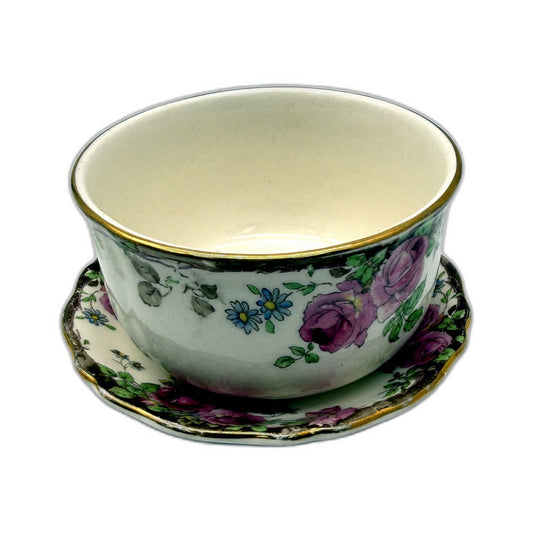 VINTAGE Royal Doulton English Rose Decorative Small Ceramic Bowl & Trinket Dish