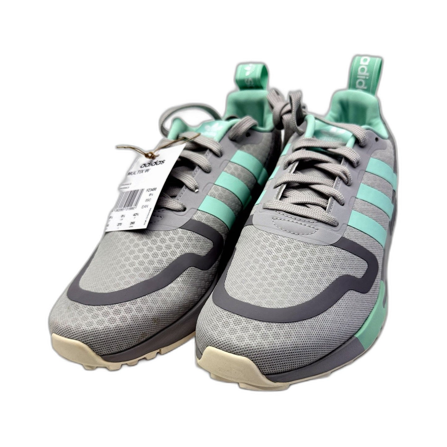 adidas Womens Multix Sneakers Gray Mint Green Athletic Shoes Size US 10 NEW
