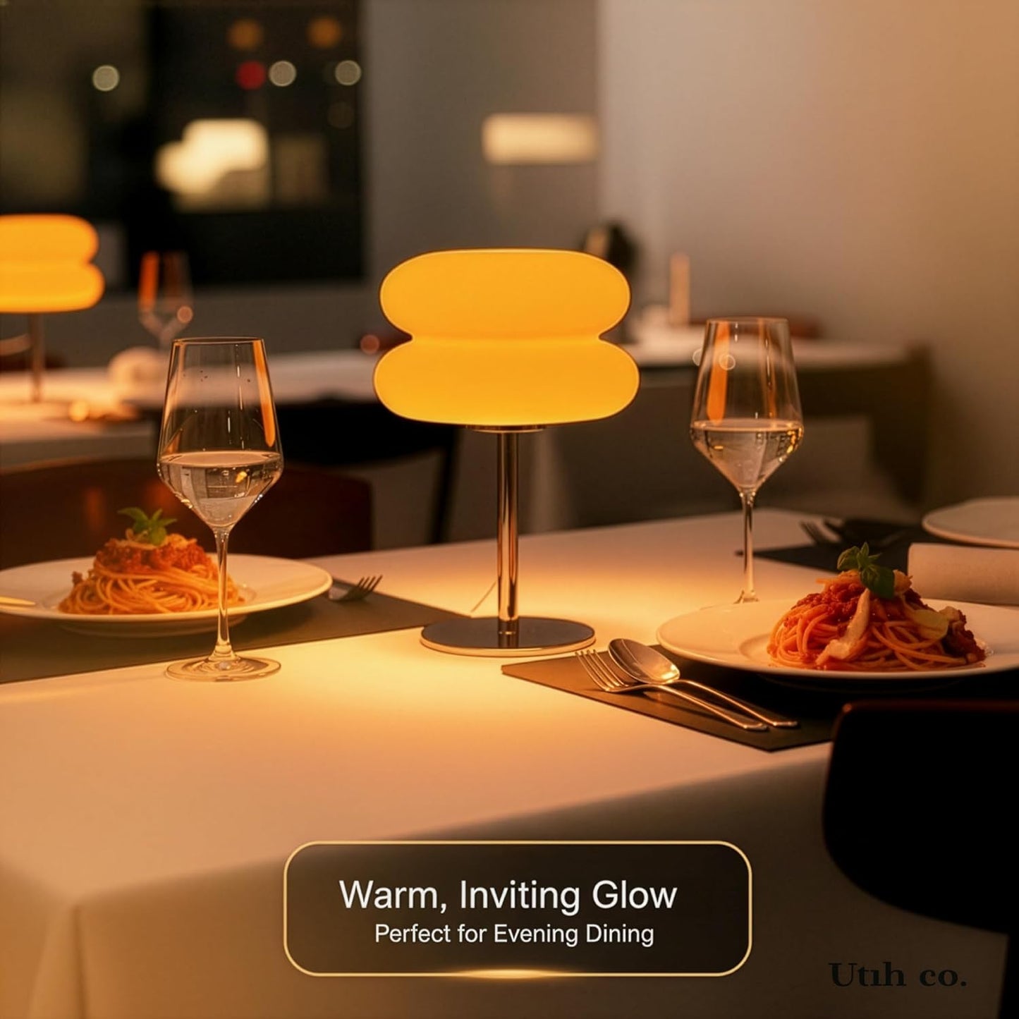 Orange Mushroom-Shaped Table Lamp with 3 Color Modes & Dimming, Small DEMO