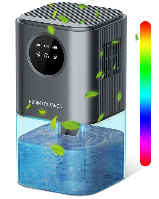 Homtronics 1700ml Dehumidifier with Timing Function for Home, Silver DEMO