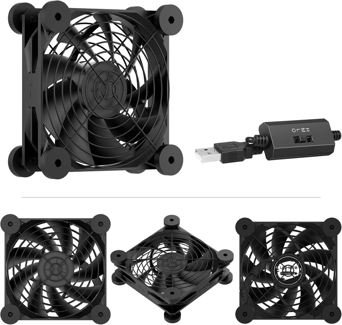 upHere Quiet USB Fans USB Powered Computer Cooling Fan with 3-Speed DEMO