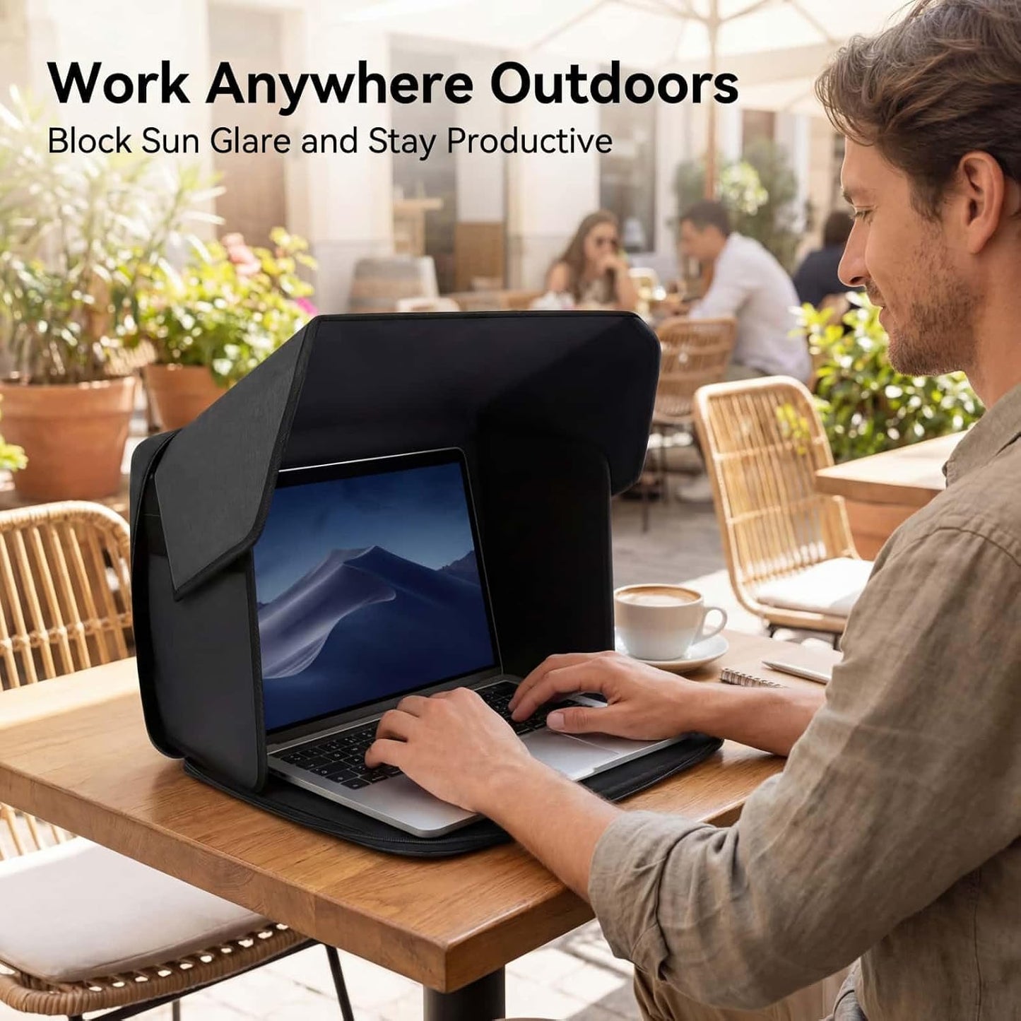 Ssumght Foldable Laptop Sun Shade Screen Protector Glare Shield Privacy NEW