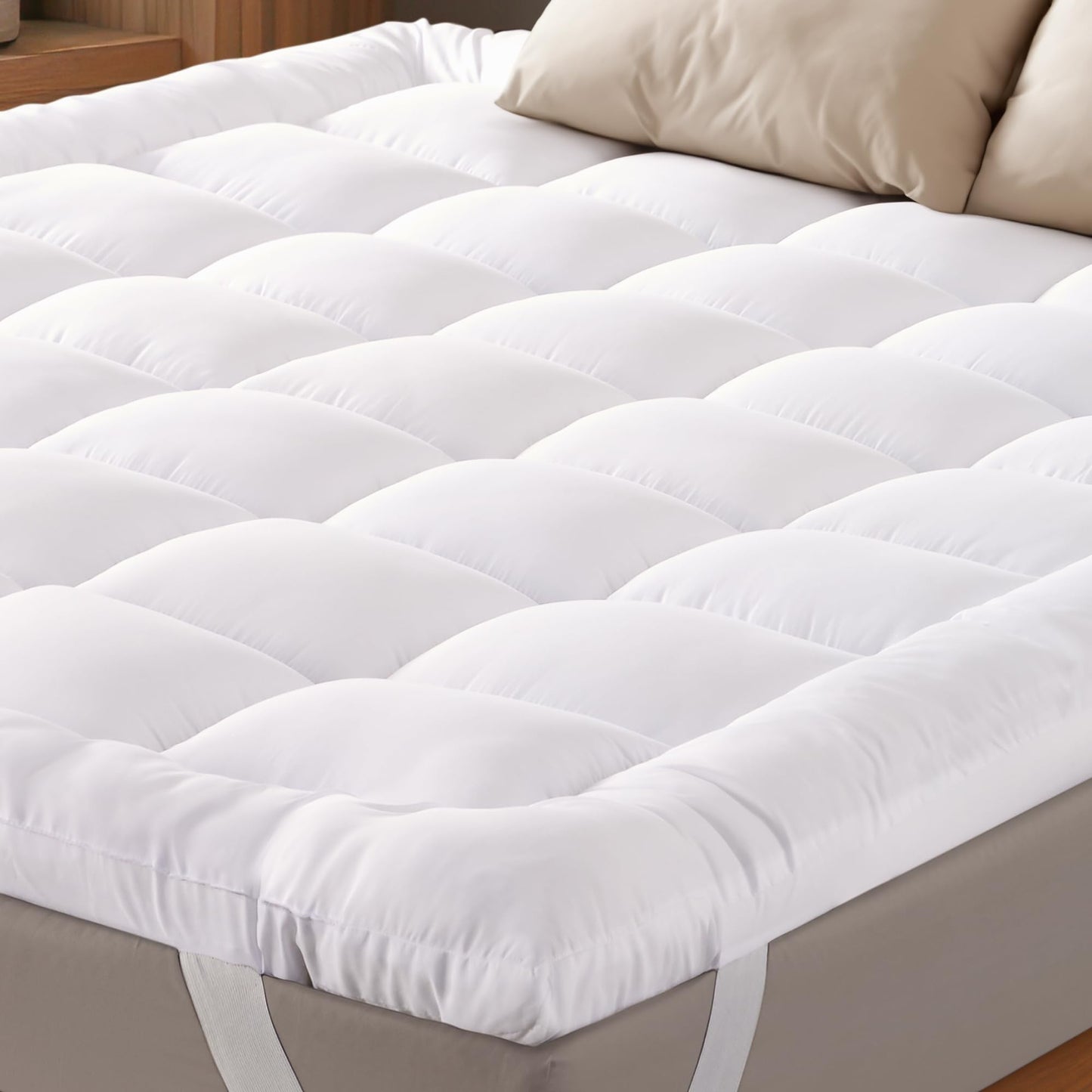 Niagara Sleep Solution Ultra Soft Microfiber Mattress Topper TWIN Size White NEW