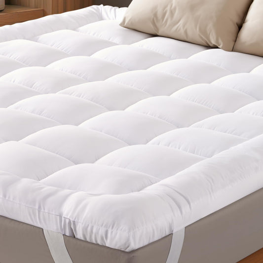 Niagara Sleep Solution Ultra Soft Microfiber Mattress Topper TWIN Size White NEW
