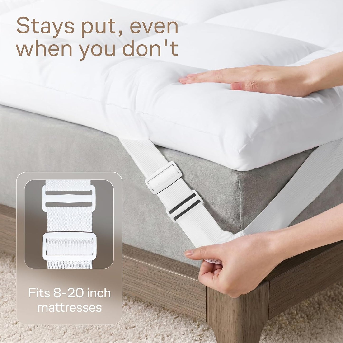 Niagara Sleep Solution Ultra Soft Microfiber Mattress Topper TWIN Size White NEW