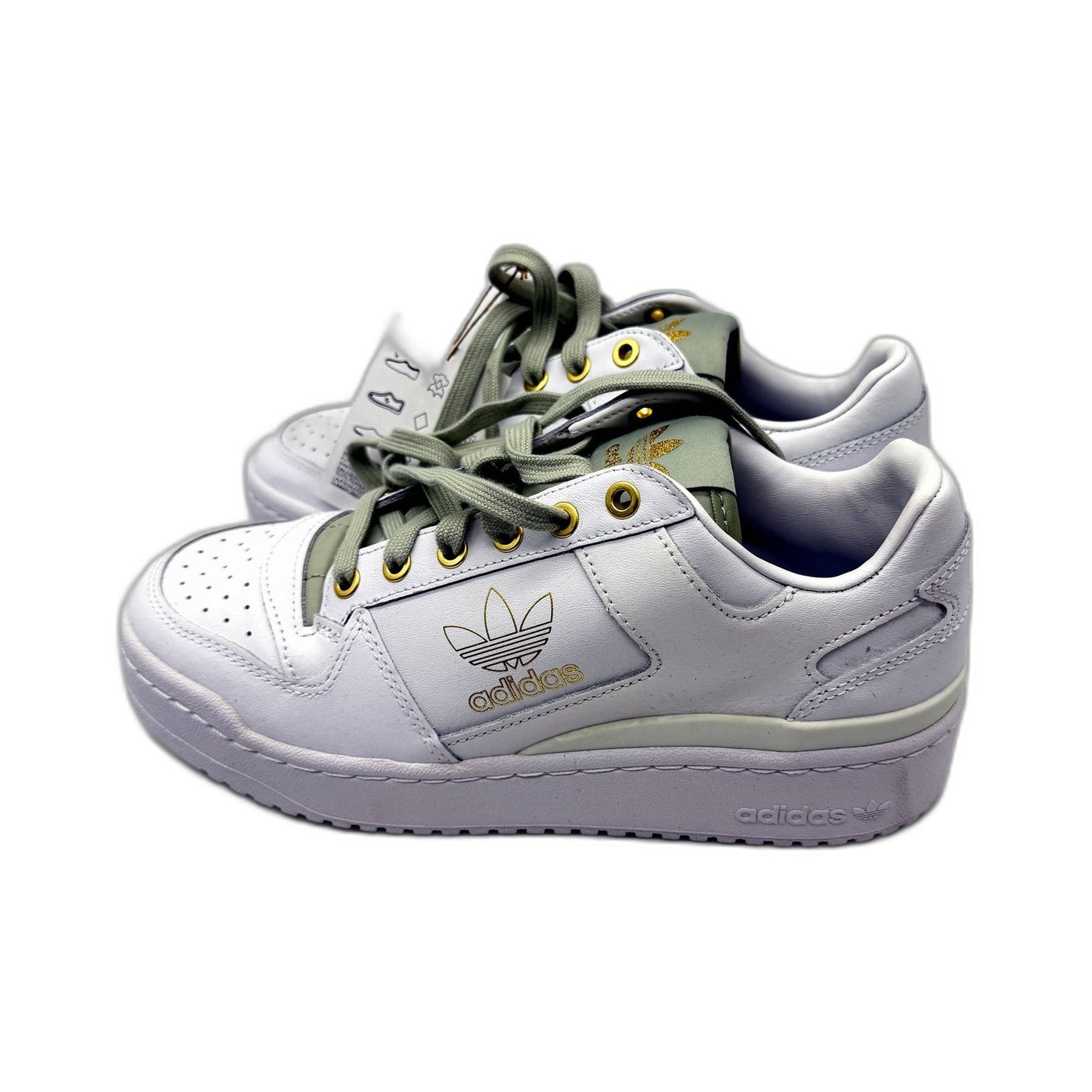 adidas Womens Forum Bold Platform Sneakers White & Olive Green US 8.5 NEW