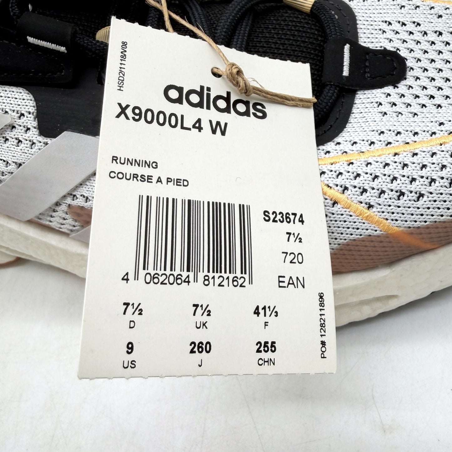 adidas Womens X9000L4 W Multi Color Running Shoes - US 9 NEW