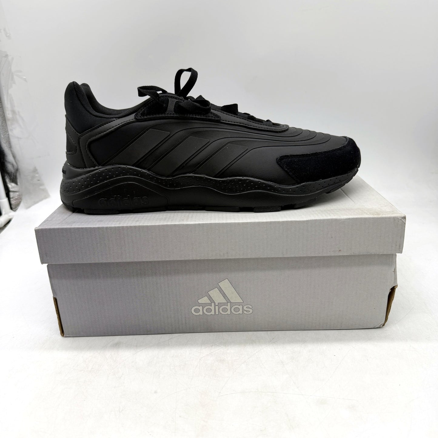 adidas Mens Crazy Chaos 2.0 Solid Black Running Sneakers - US Size 11.5 NEW