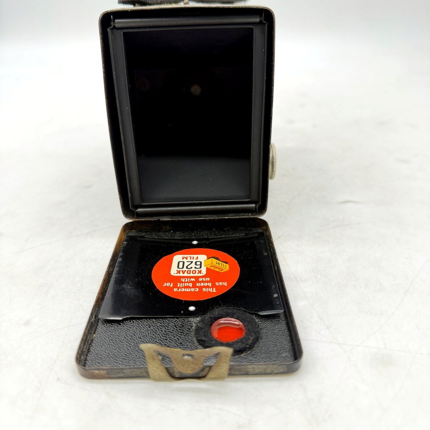 VINTAGE Kodak London Six-20 Brownie Model C Antique Black Camera Box