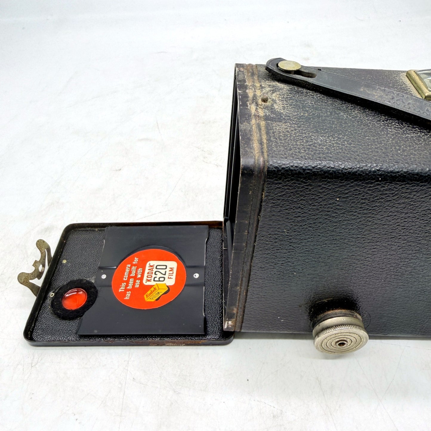 VINTAGE Kodak London Six-20 Brownie Model C Antique Black Camera Box
