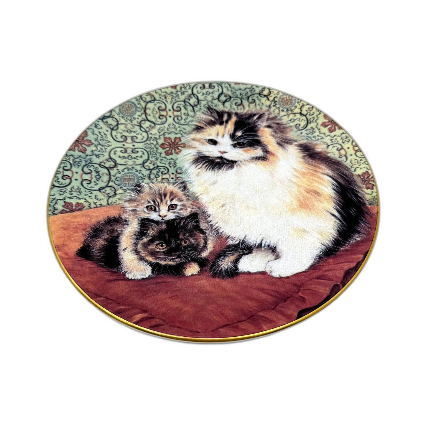 COLLECTABLE 1990 Royal Worcester Cats and Kittens Decorative Porcelain Plate 