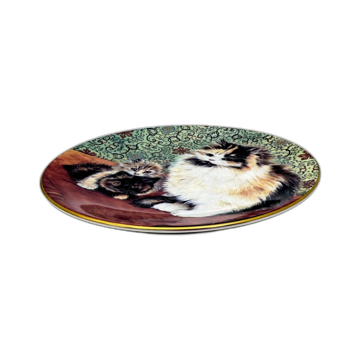 COLLECTABLE 1990 Royal Worcester Cats and Kittens Decorative Porcelain Plate