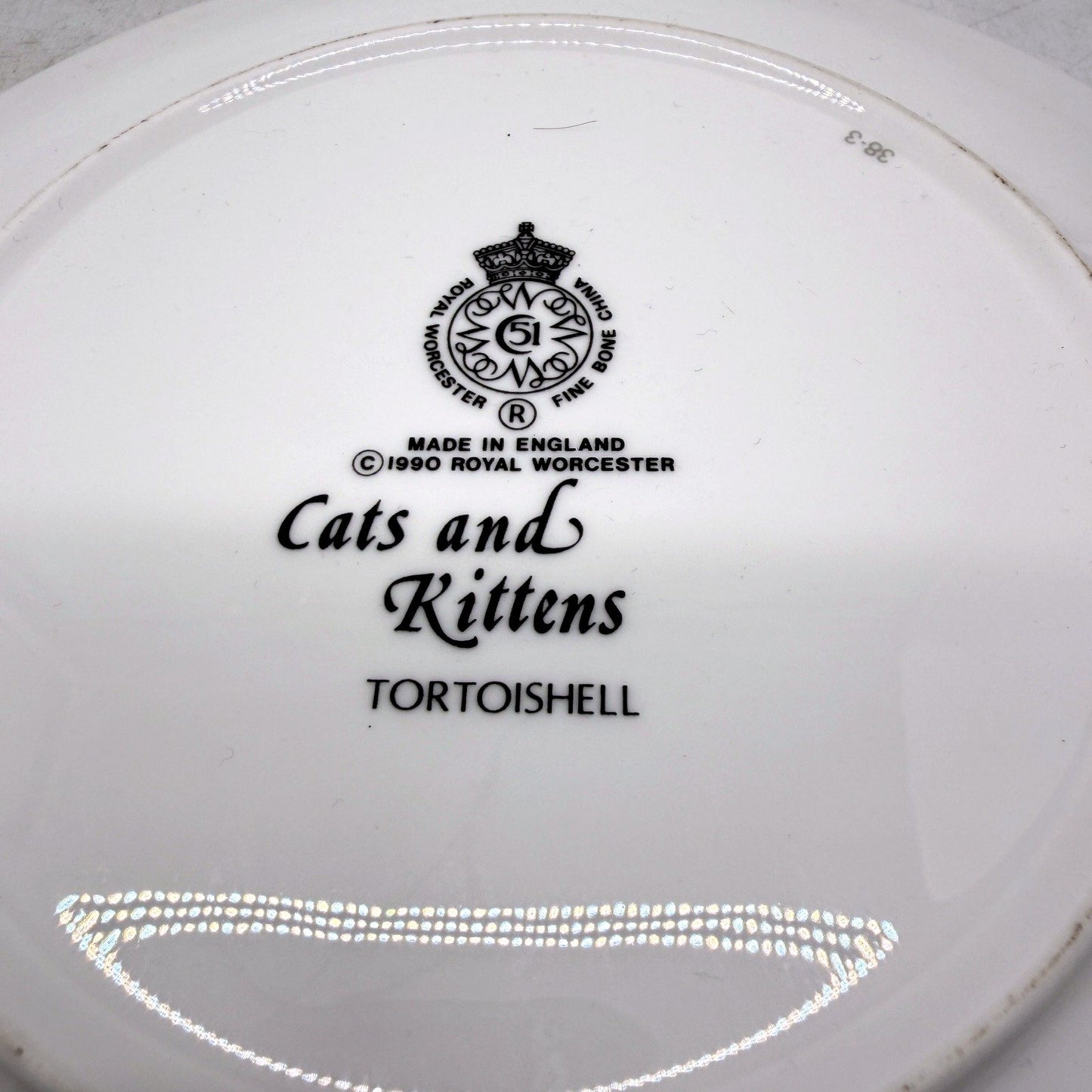 COLLECTABLE 1990 Royal Worcester Cats and Kittens Decorative Porcelain Plate