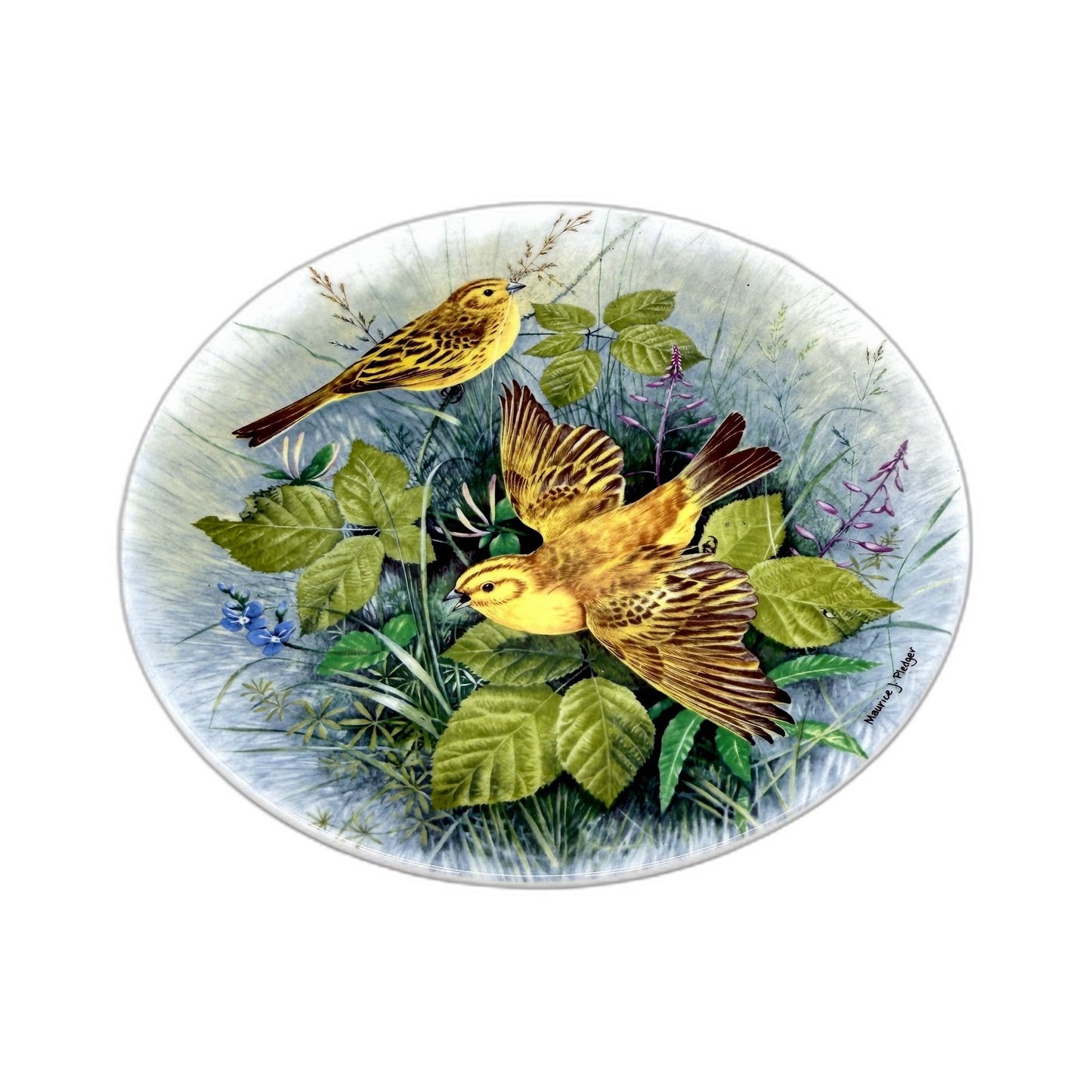 Royal Doulton 1988 Yellowhammer Decorative Plate Birds Hedgerow Limited Edition