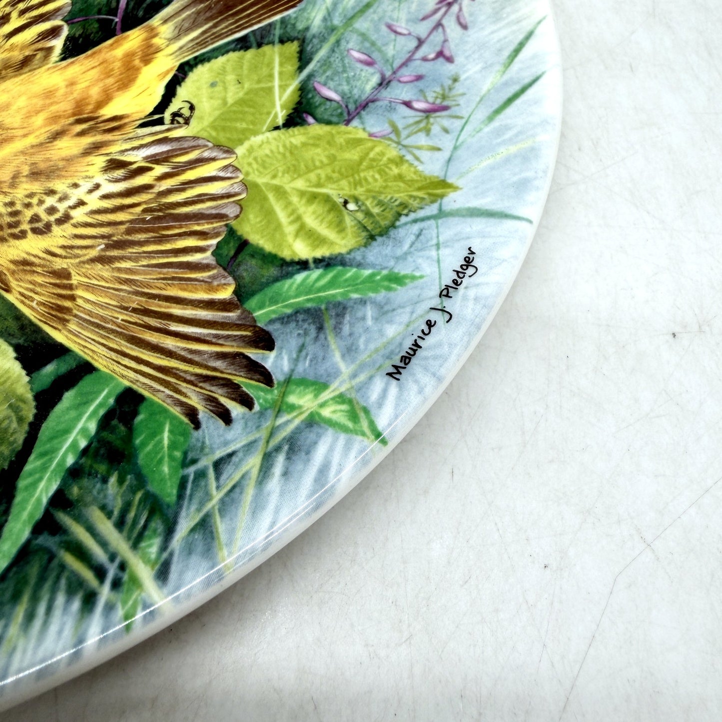 Royal Doulton 1988 Yellowhammer Decorative Plate Birds Hedgerow Limited Edition