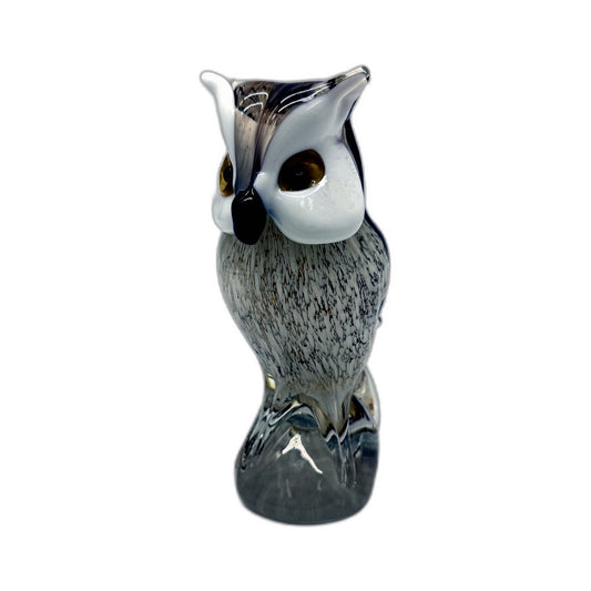 Handcrafted Glass Owl Figurine Decorative Bird Home Decor Ornament 16cm