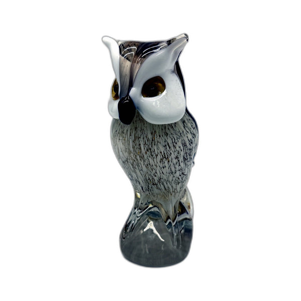 Handcrafted Glass Owl Figurine Decorative Bird Home Decor Ornament 16cm