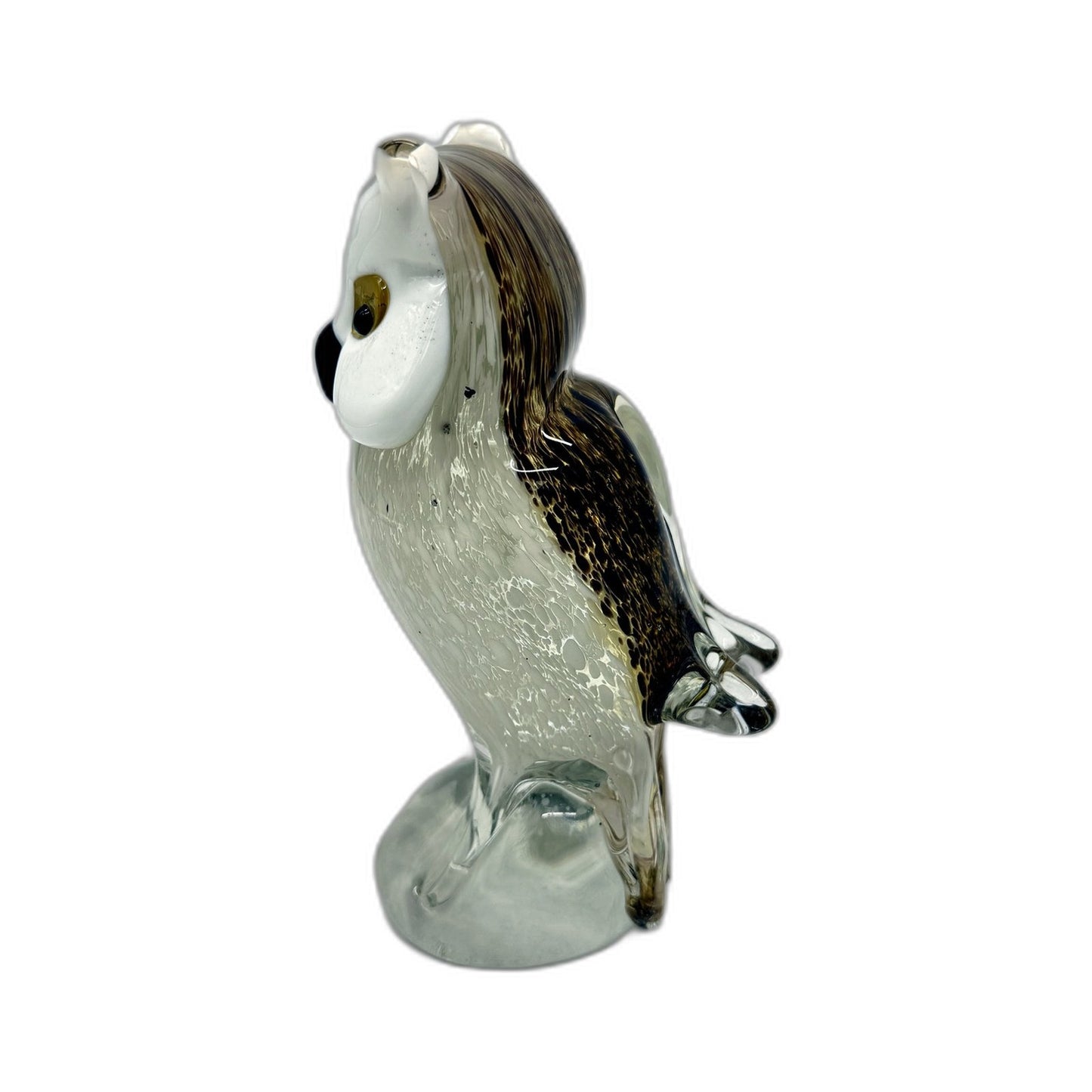 Handcrafted Glass Owl Figurine Decorative Bird Home Decor Ornament 16cm