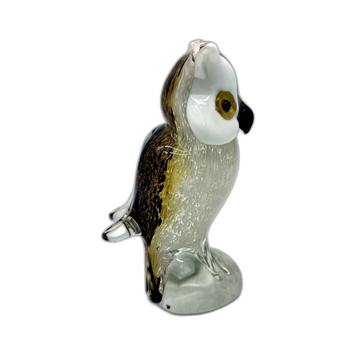 Handcrafted Glass Owl Figurine Decorative Bird Home Decor Ornament 16cm