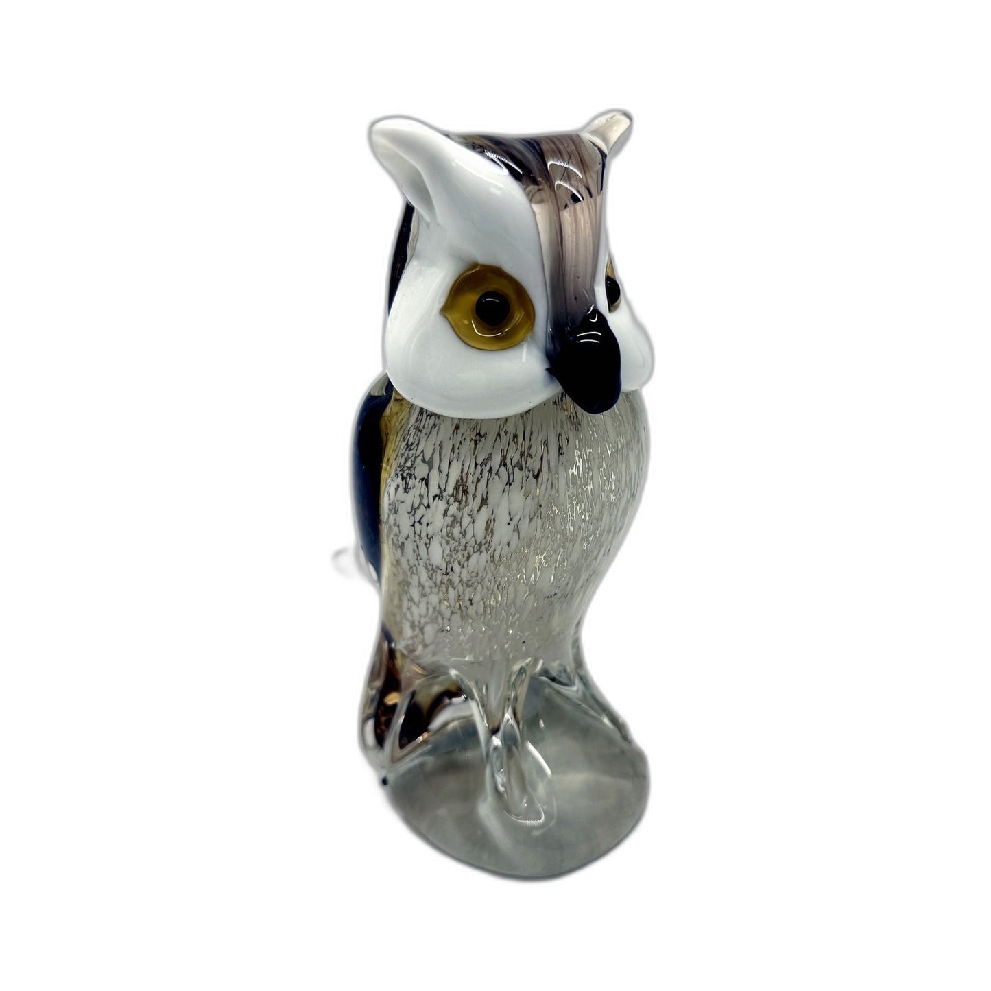Handcrafted Glass Owl Figurine Decorative Bird Home Decor Ornament 16cm