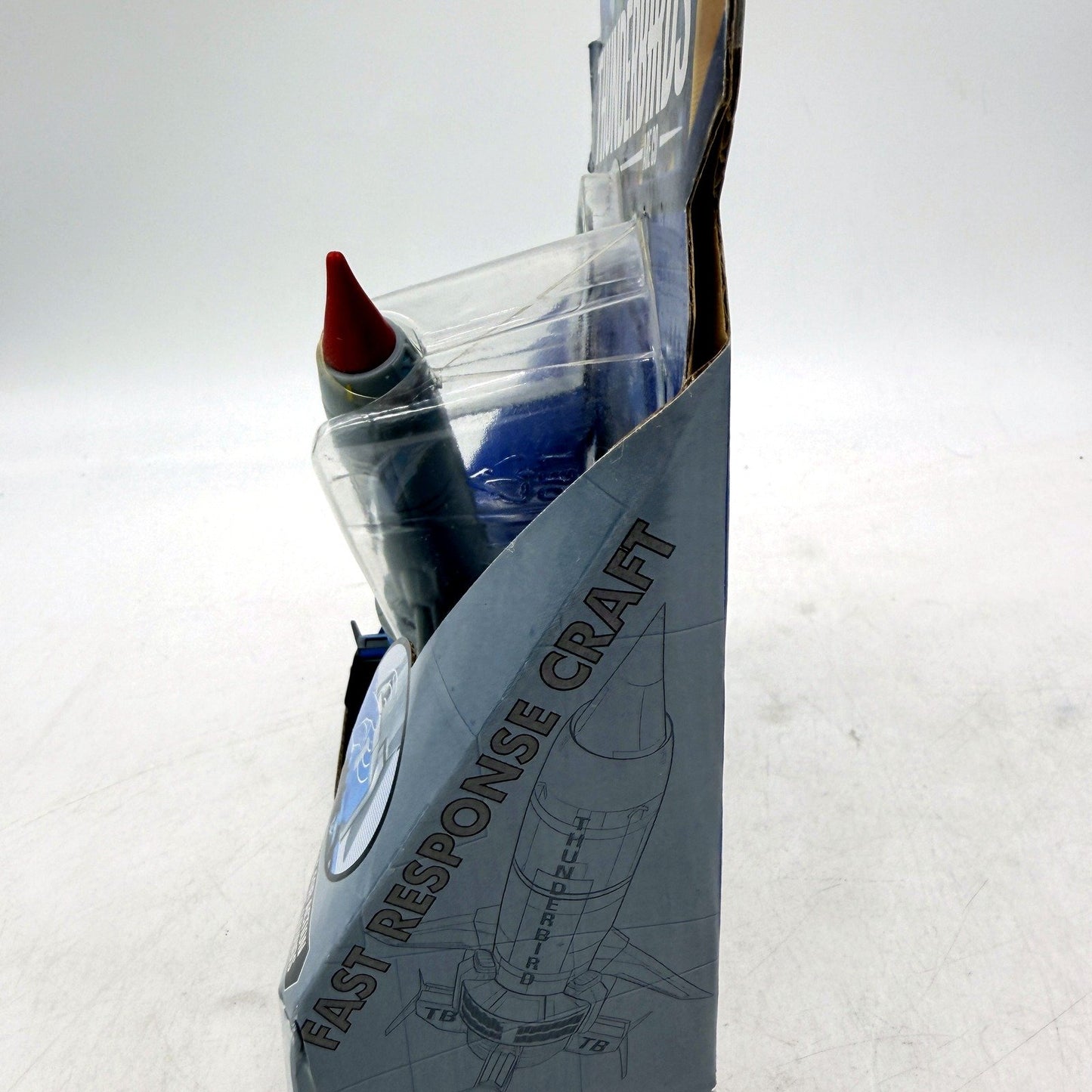 2014 Thunderbirds TB1 Gray & Blue Toy Rocket - Authentic Collectible