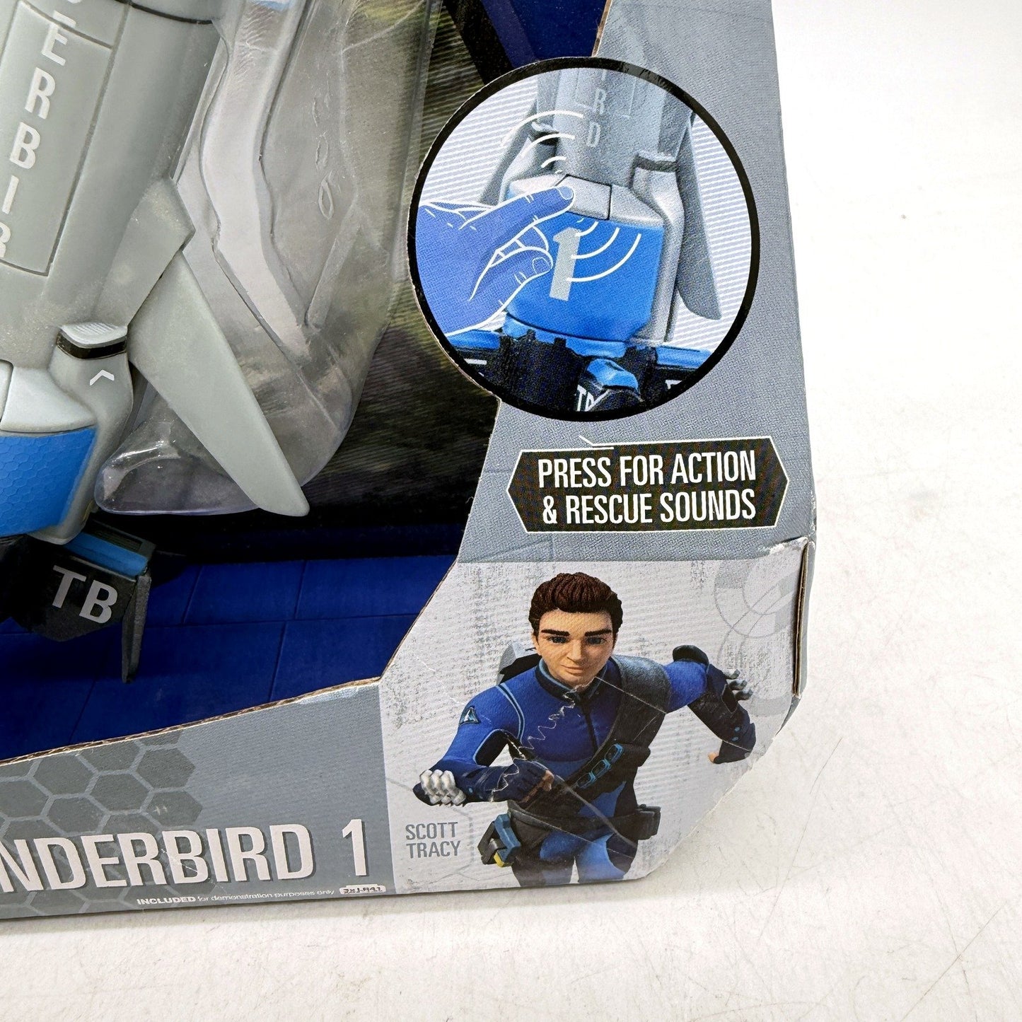 2014 Thunderbirds TB1 Gray & Blue Toy Rocket - Authentic Collectible