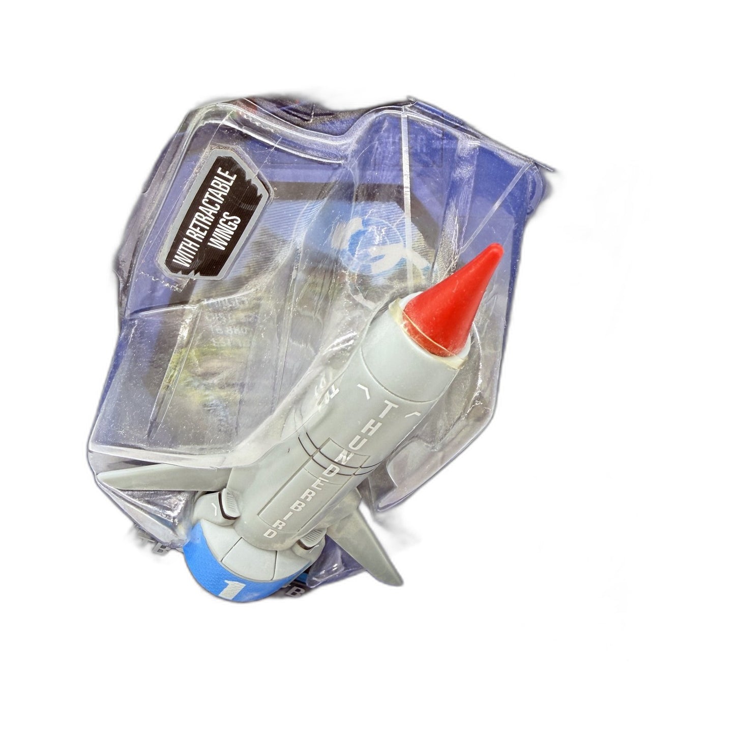 2014 Thunderbirds TB1 Gray & Blue Toy Rocket - Authentic Collectible