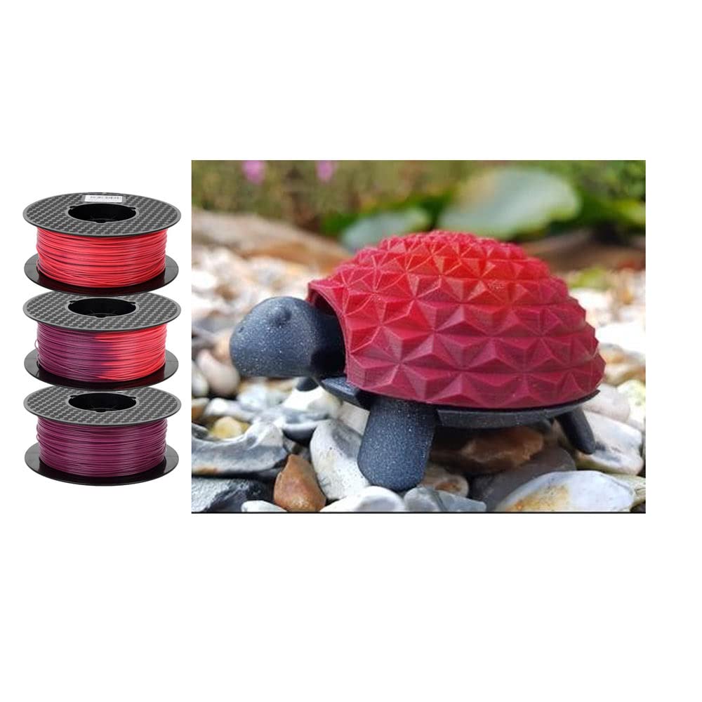 CC3D 31°C Temperature Changing PLA 3D Printer Filament Purple to Red 1.75mm NEW
