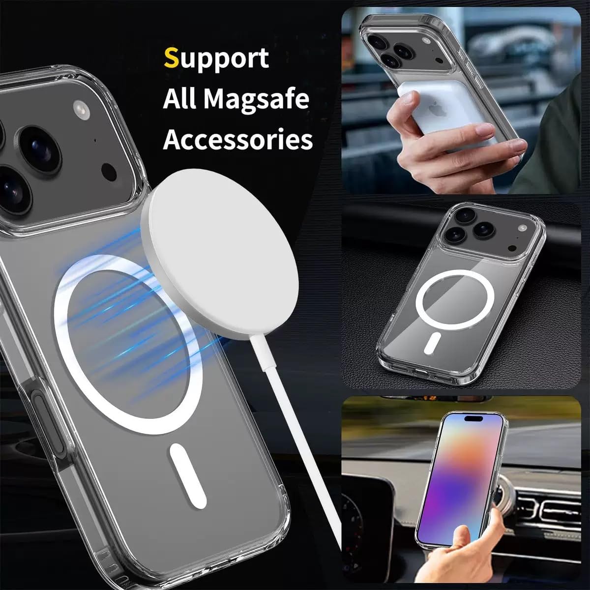 Urban Labs Clear Silicone Basic Protective Case Magnetic for iPhone 17 Pro NEW