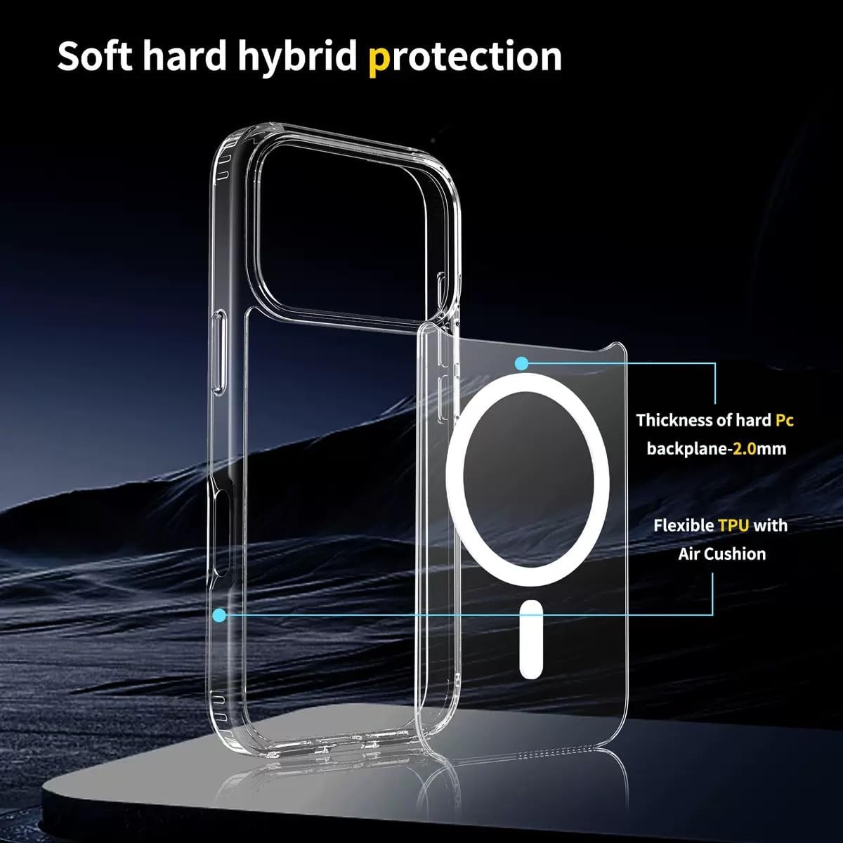 Urban Labs Clear Silicone Basic Protective Case Magnetic for iPhone 17 Pro NEW