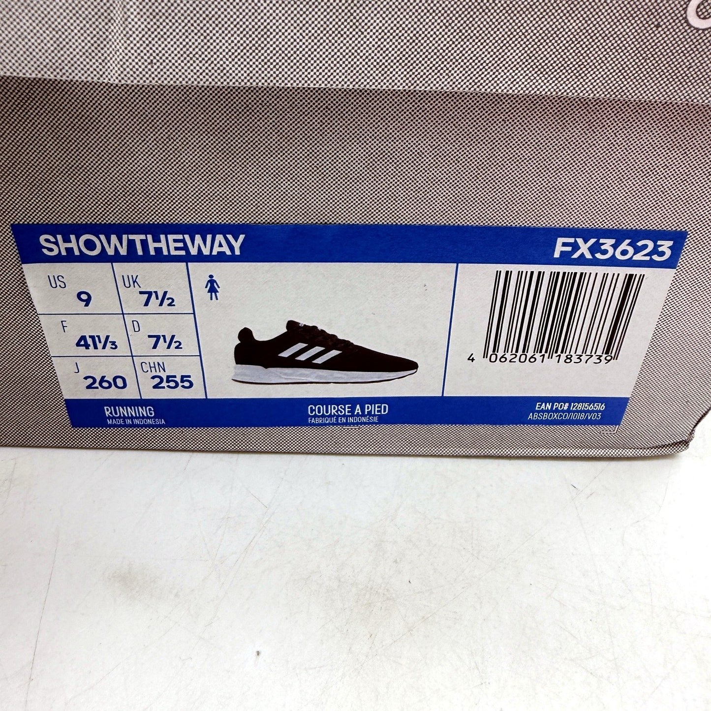 adidas Womens Showtheway Running Shoes Athletic Sneakers Black Size US 9 NEW