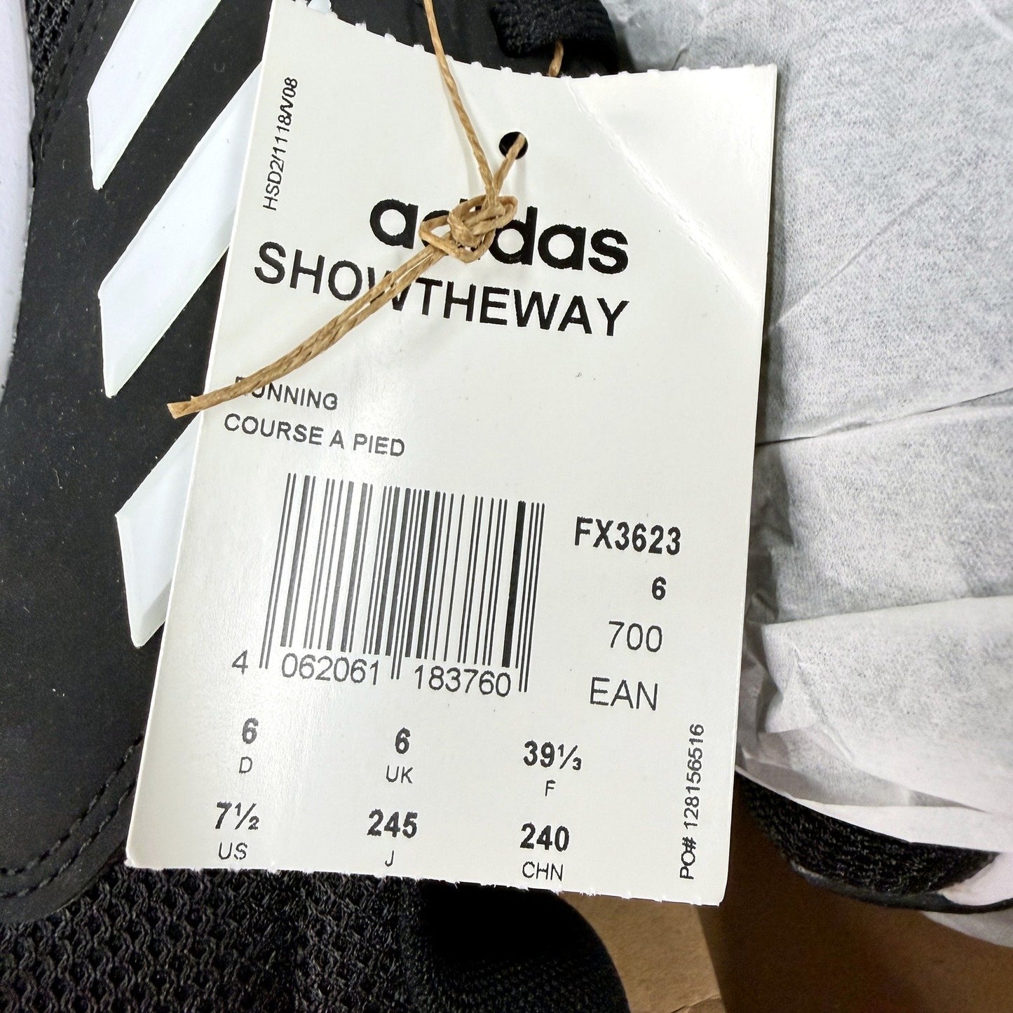 adidas Womens Showtheway Running Shoes Athletic Sneakers Black, Size 7.5 US NEW
