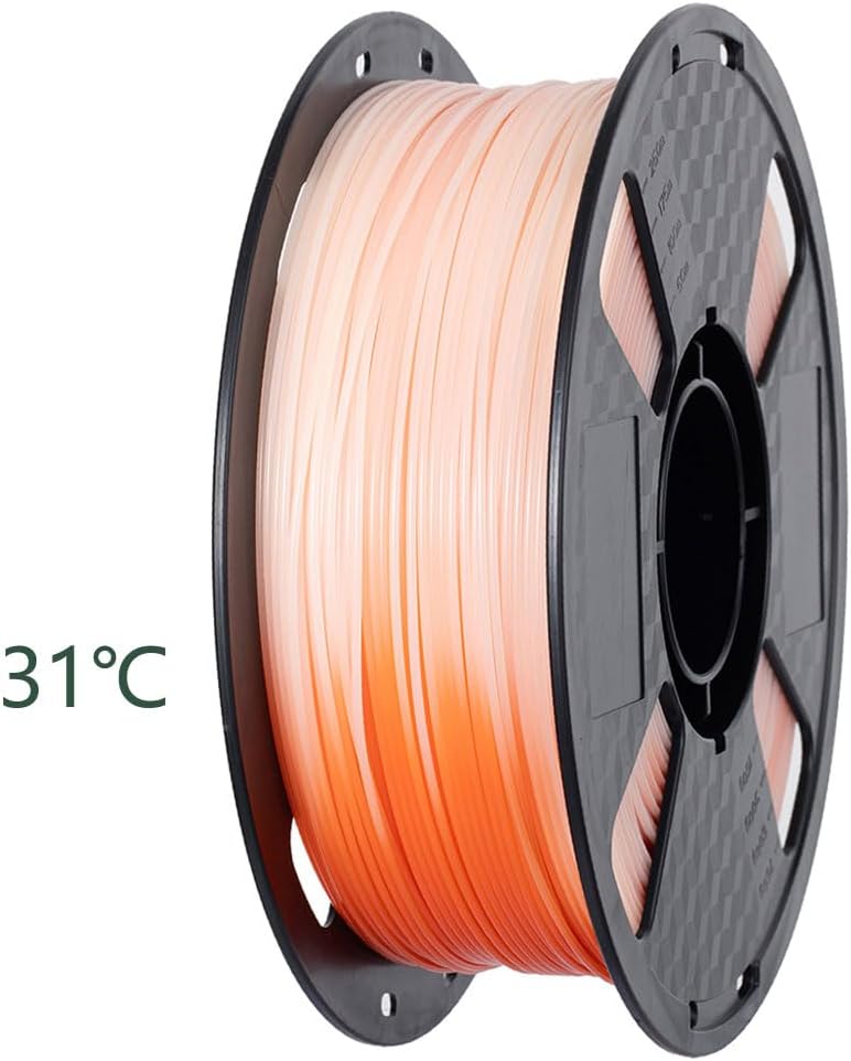 CC3D Temperature Changing PLA Filament Orange to White 1.75mm 1KG 3D Printer NEW