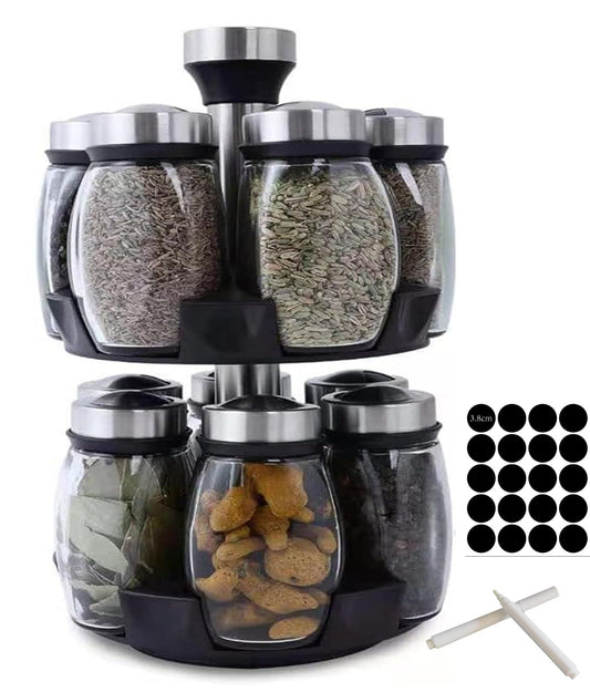 NuoShuang Revolving Spice Rack Organizer Countertop Spinning Storage Tower DEMO