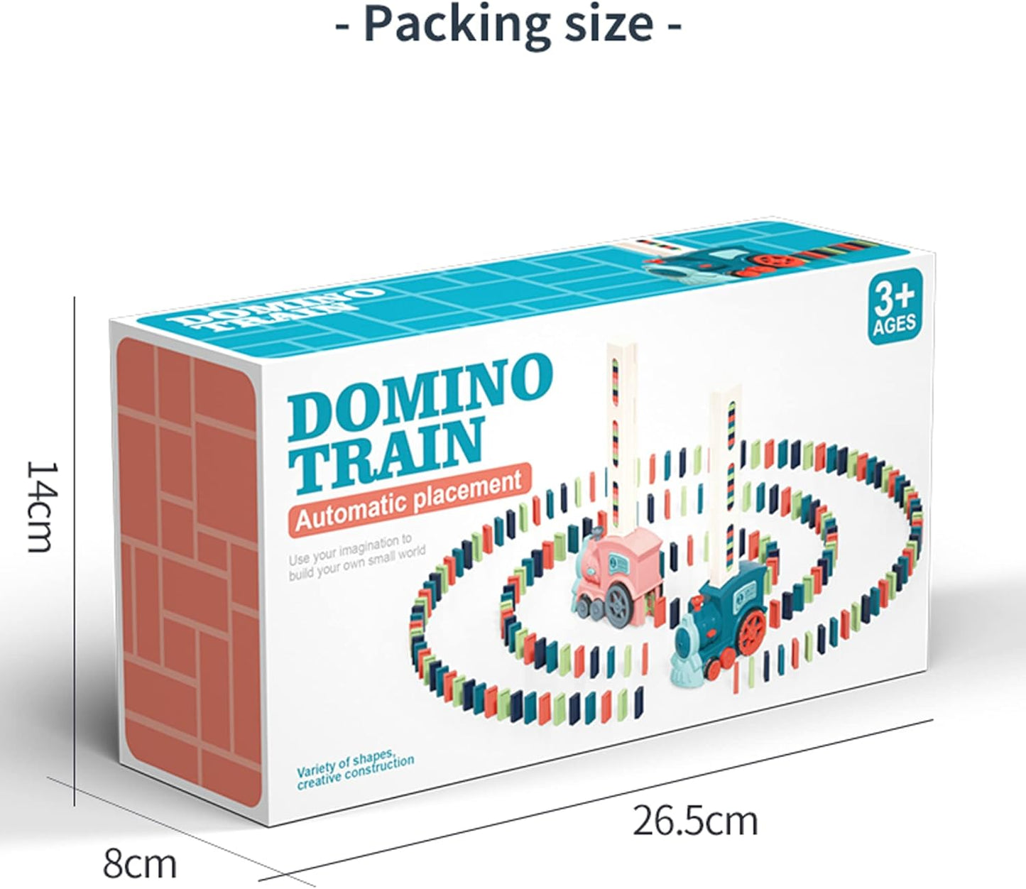 CATFUN Automatic Dominos Train Set 60 Piece Toppling Plastic Domino Toy Blue NEW